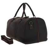 Large Vintage Leather Travel Holdall Brown: Jayden