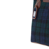 Ashwood Leather & Harris Tweed® Cloth Genuine Leather Shoulder Bag Tan/Watch: TW-23-04-TW