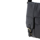 Elegant Ashwood Leather Unisex Crossbody Bag Black: G-19