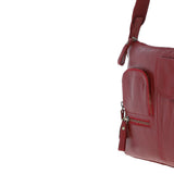 Exquisite Ashwood Leather Cross Body Bag for Women Red: G-17