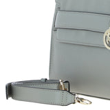 Elegant Ashwood Leather Handbag with Detachable Crossbody Strap Sage: 64731