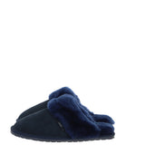 Women's Classic Suede Sheepskin Slippers Navy: Pippa