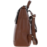Ashwood Real Leather Flapover Backpack 2 Tone Tan: 64257