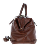 Leather Weekend Holdall Brandy : DR BAG