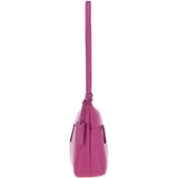 Sleek Luxe Leather Shoulder Bag Berry: Mourne
