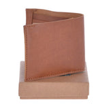 Mens Luxury 3 Card Note Leather Wallet With Coin Section Tan: 2003