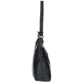 Chic Leather Shoulder Bag & Secure Zip Closure Black: Antrim