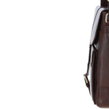 Elegant Ashwood Leather Unisex Crossbody Bag Brandy: G-19