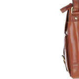 Elegant Ashwood Leather Unisex Crossbody Bag Honey: G-19