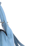 Ashwood Leather & Harris Tweed® Cloth Multi-Pocket Backpack Baby-blue/Blue: TW-66-19-BB