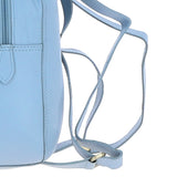 Ashwood Leather & Harris Tweed® Cloth Multi-Pocket Backpack Baby-blue/Blue: TW-66-19-BB