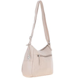 Leather Shoulder Bag with Zip & Magnetic Pocket Mushroom: Meath