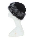 Ladies Luxury Sheepskin Long Hair Hat Black/Brissa: KB-496
