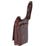Medium Leather Vintage Messenger Bag Tan :  Adam