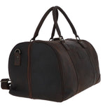 Large Vintage Leather Travel Holdall Brown: Jayden