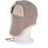 Unisex Sheepskin Trapper Hat Stone: 208