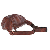 Vintage Leather Travel Waist Bag Tan: Ed