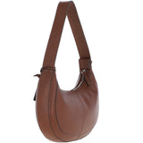 Ashwood Women's Curved Leather Shoulder Bag 2 Tone Tan: 64192