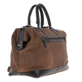 Leather Weekend Holdall  Brown : DR BAG