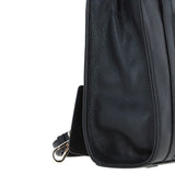 Real Leather Handbag with Adjustable Crossbody Strap Black: 64867