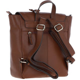 Ashwood Real Leather Flapover Backpack 2 Tone Tan: 64257