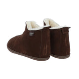 Fenland Classic Suede Sheepskin  Bootie Slippers Brown: MENS BOOTY