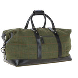 Large Vintage Leather Travel Holdall tweed: Marcus