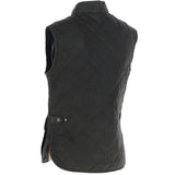 Mens Diamond Quilted Leather Gilet Olive : M-15 vest