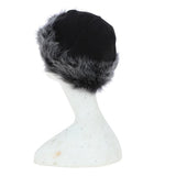 Ladies Luxury Sheepskin Long Hair Hat Black/Brissa: KB-496