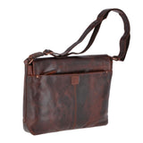 Large Leather Vintage Messenger Bag Tan : Robin
