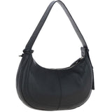 Ashwood Women's Curved Leather Shoulder Bag Black: 64192