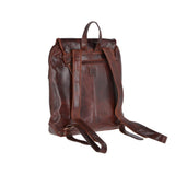Medium Leather Zip Around Vintage Backpack Tan : Fred