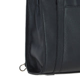 Real Leather Handbag with Adjustable Crossbody Strap Black: 64867