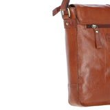 Elegant Ashwood Leather Unisex Crossbody Bag Honey: G-19