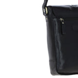 Elegant Ashwood Leather Unisex Crossbody Bag Black: G-19
