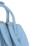 Ashwood Leather & Harris Tweed® Cloth Multi-Pocket Backpack Baby-blue/Blue: TW-66-19-BB