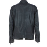 Leather Biker Jacket Charcoal: Lent 2