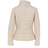 Women's Leather Jacket Beige: Anita