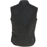 Mens Diamond Quilted Leather Gilet Olive : M-15 vest