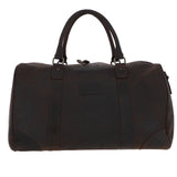 Large Vintage Leather Travel Holdall Brown: Jayden