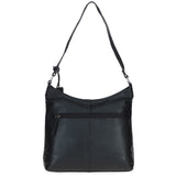 Chic Leather Shoulder Bag & Secure Zip Closure Black: Antrim