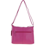 Sleek Luxe Leather Shoulder Bag Berry: Mourne