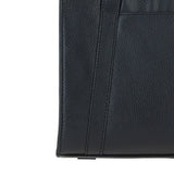 Real Leather Handbag with Adjustable Crossbody Strap Black: 64867