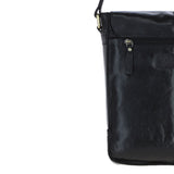 Elegant Ashwood Leather Unisex Crossbody Bag Black: G-19