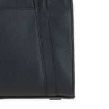 Real Leather Handbag with Adjustable Crossbody Strap Black: 64867