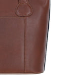 Ashwood Leather & Harris Tweed® Cloth Genuine Leather Shoulder Bag Tan/Watch: TW-23-04-TW
