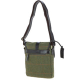 Mens Vintage  Hunter Leather Travel Bag Tweed: TOBY