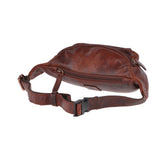 Vintage Leather Travel Waist Bag Tan: Ed