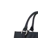 Real Leather Handbag with Adjustable Crossbody Strap Black: 64867