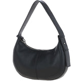 Ashwood Women's Curved Leather Shoulder Bag Black: 64192